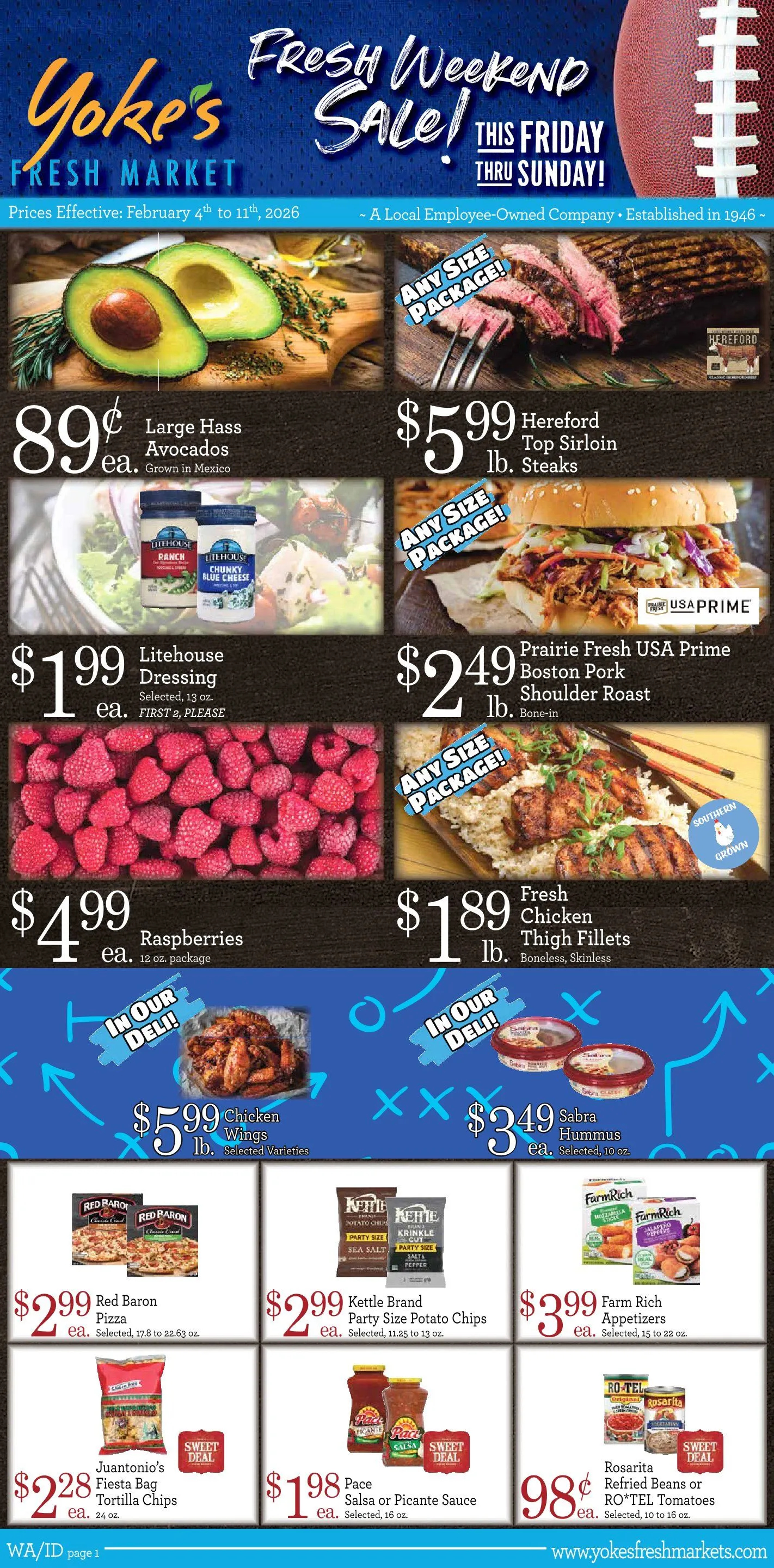 Weekly ad Yoke's Fresh Market Sales from February 4 to February 11 2026 - Page 1