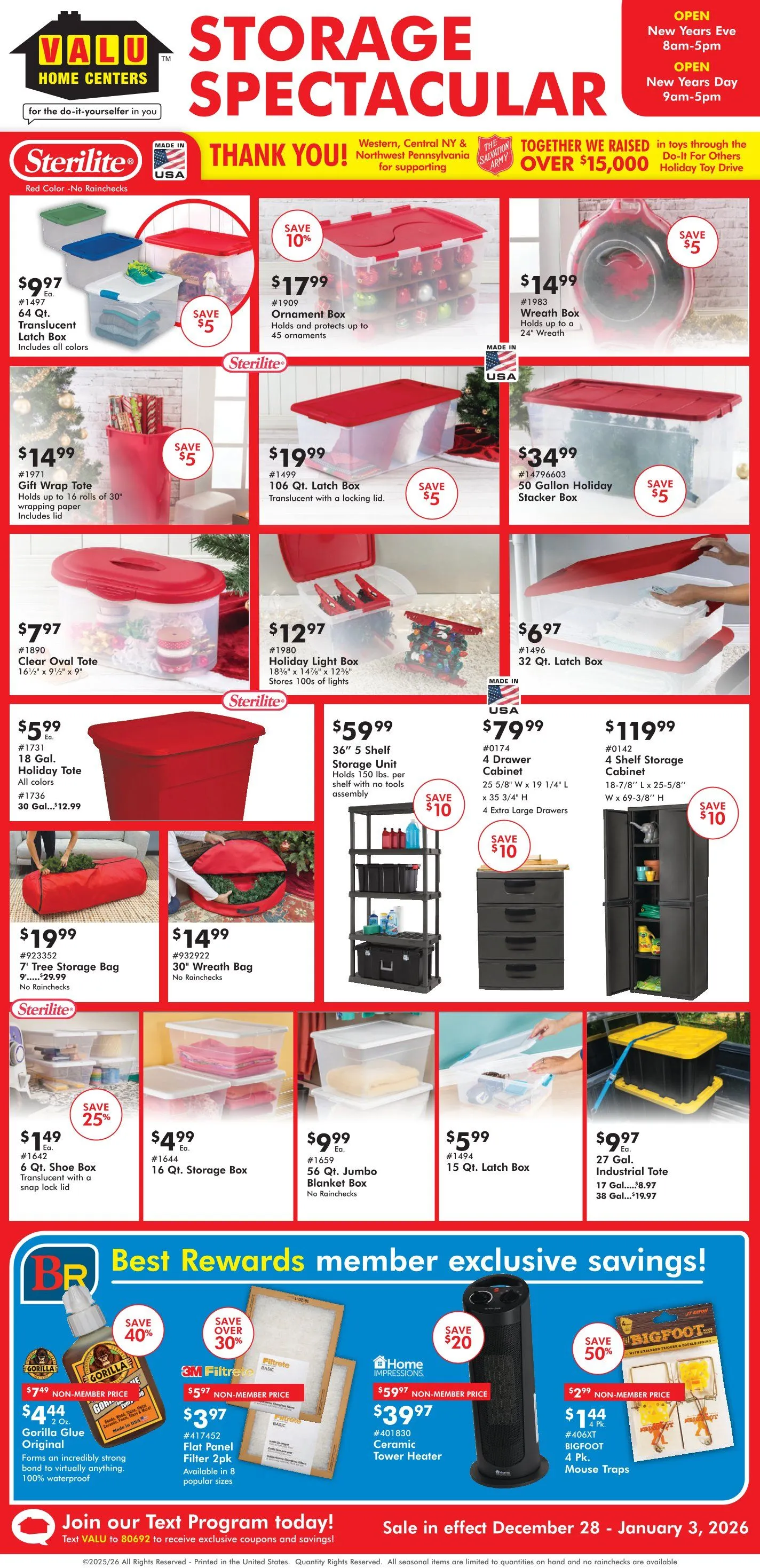 Weekly ad Valu Home Center Sales from December 28 to January 3 2026 - Page