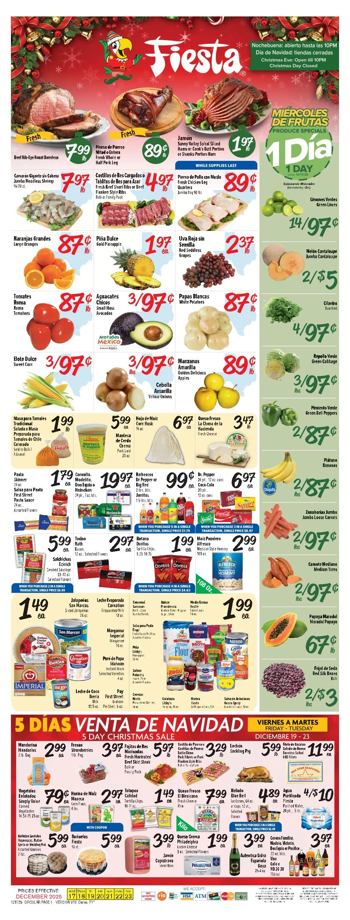 Weekly ad Fiesta Mart Sales from December 17 to December 23 2025 - Page 1