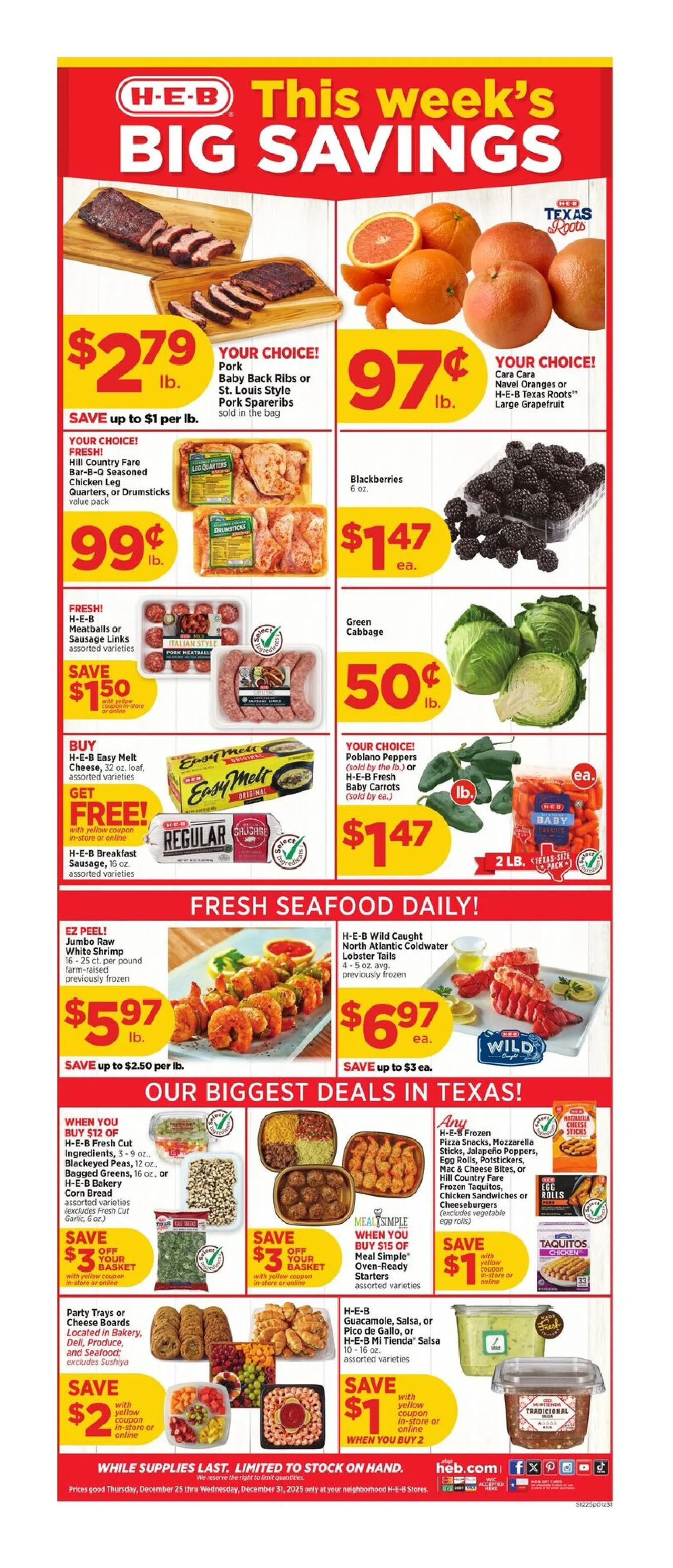 Weekly ad H-E-B Sales from December 25 to December 31 2025 - Page 1