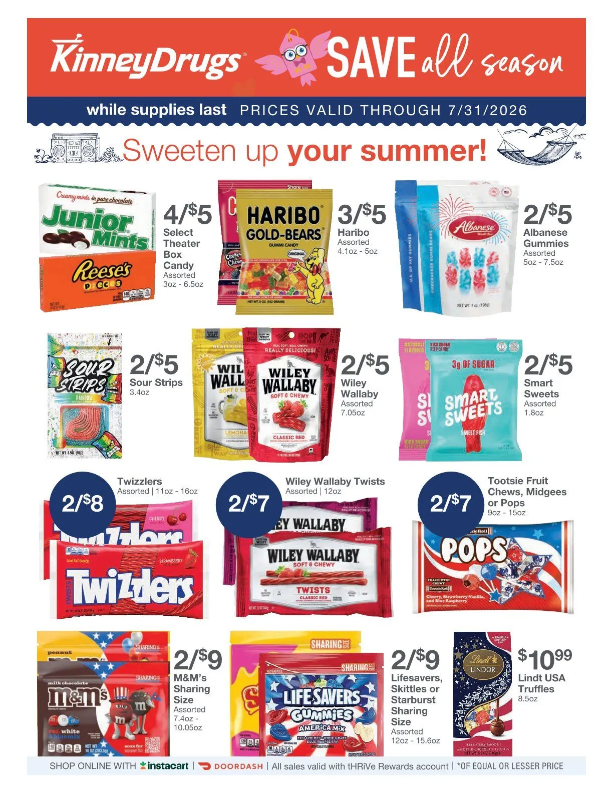 Weekly ad Kinney Drugs Sales from July 1 to July 31 2026 - Page 1