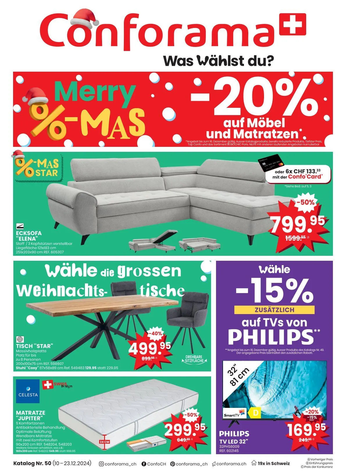 Conforama Prospekt von 19. Dezember bis 30. Dezember 2024 - Prospekt seite  1