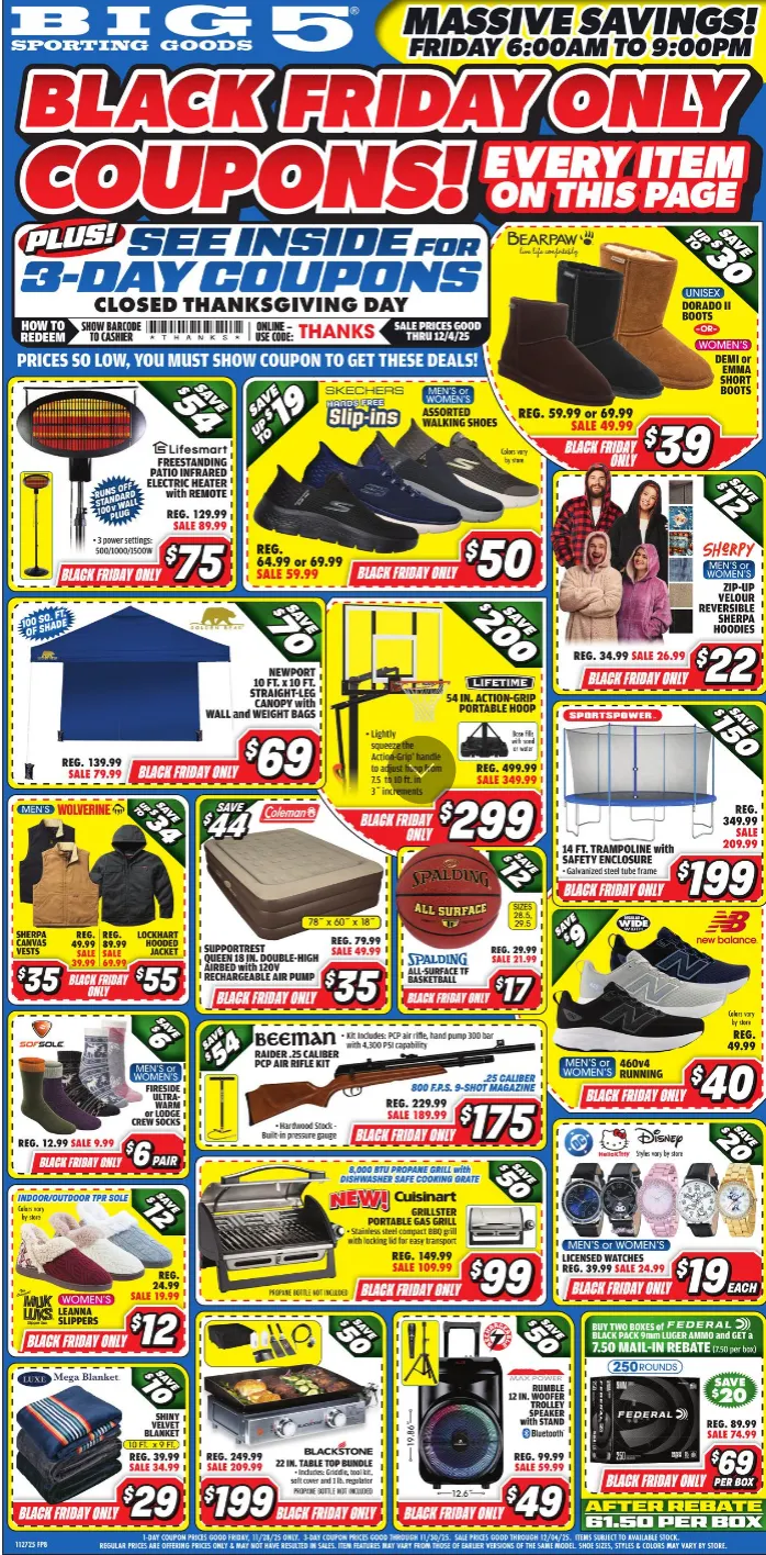 Weekly ad Big 5 Sales from November 27 to November 28 2025 - Page 1