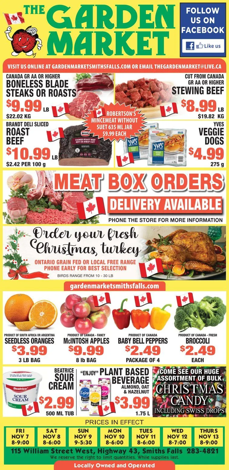 The Garden Market  Sales from November 6 to November 13 2025 - flyer page 1