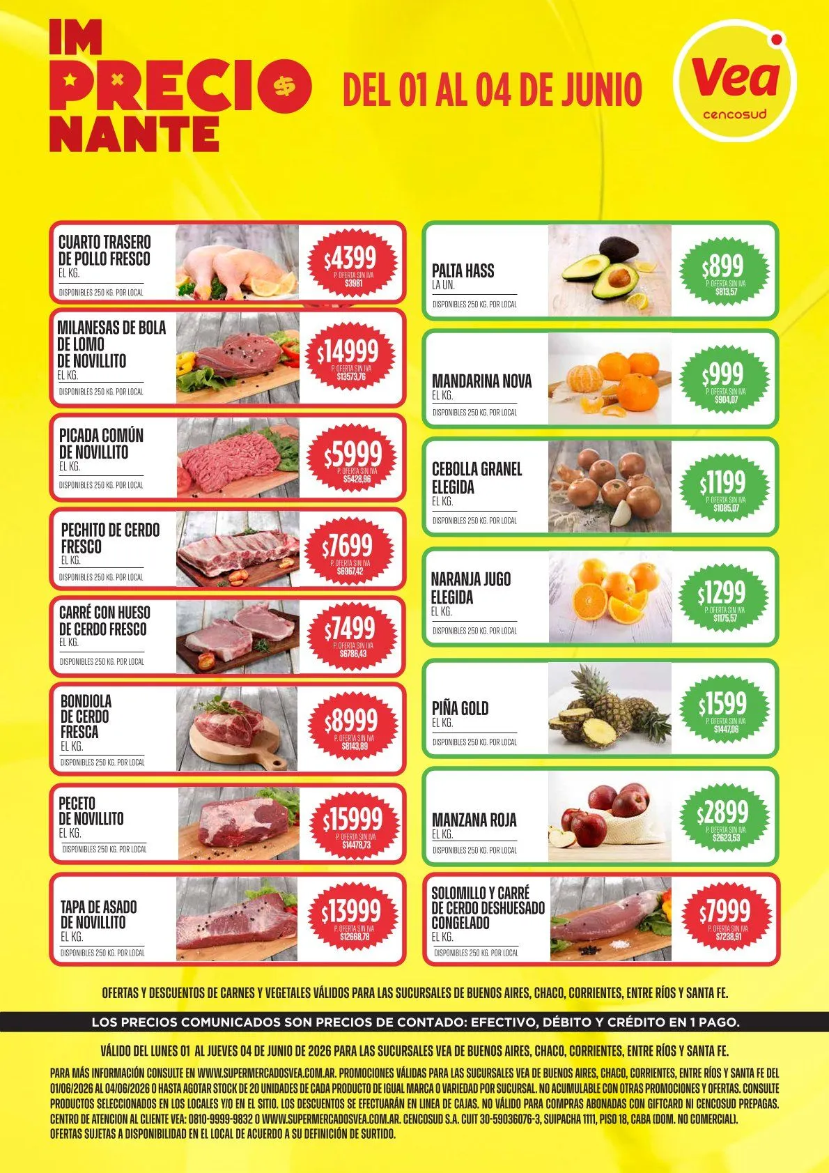Ofertas de catálogo Ofertas Vea 1 de junio al 4 de junio 2026 - Página 1 del catálogo