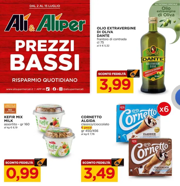 Volantini Alì Supermercati da 2 luglio a 15 luglio di 2026 - Pagina del volantino 1