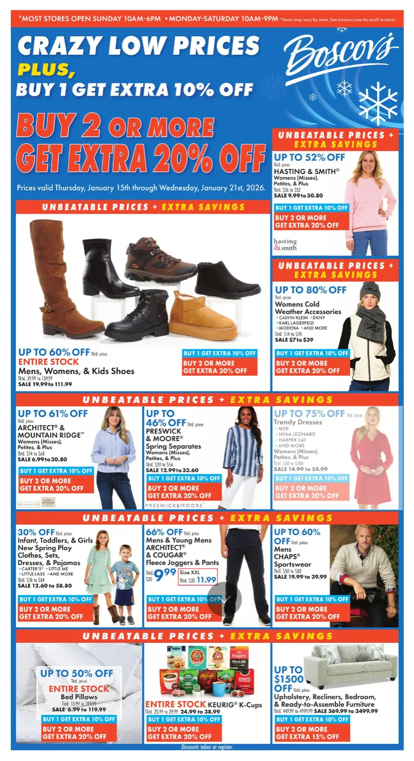 Weekly ad Boscov's Sales from January 15 to January 21 2026 - Page