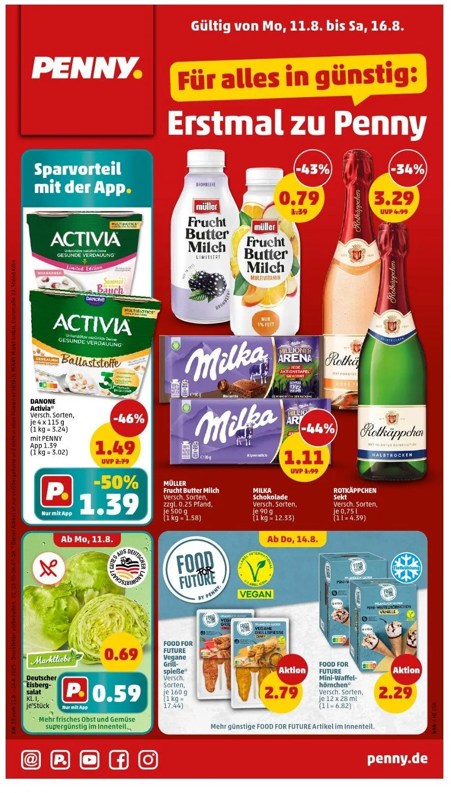 Penny Prospekte von 11. August bis 16. August 2025 - Prospekt seite 1