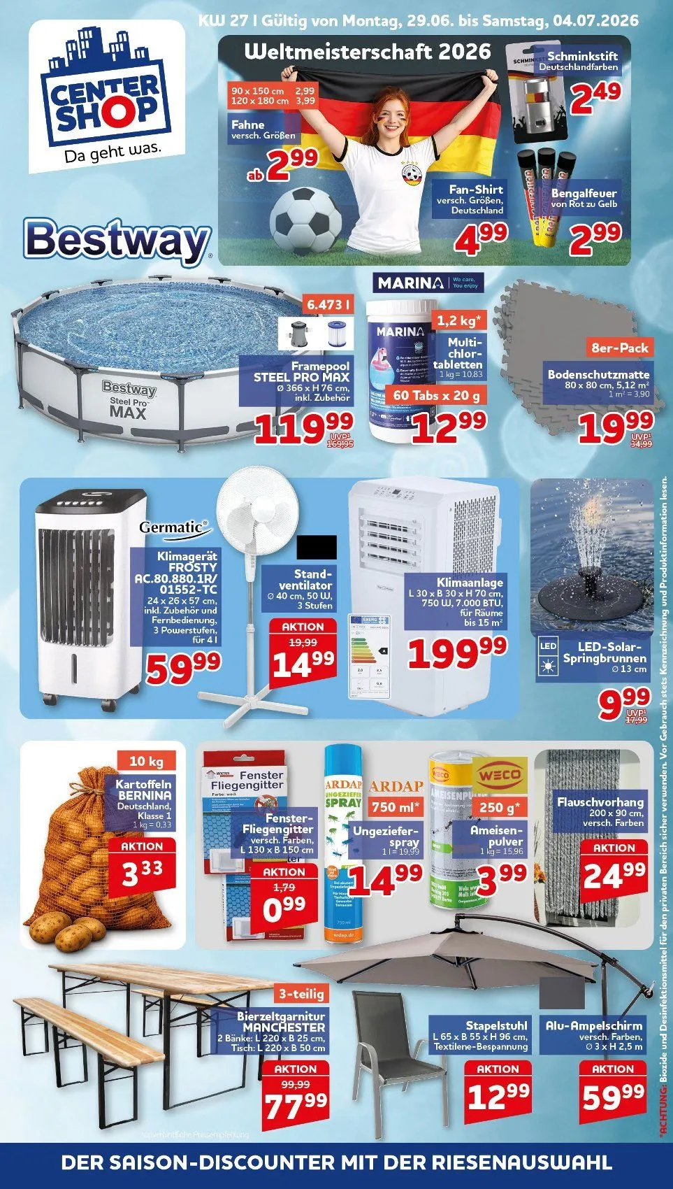  CENTERSHOP Prospekte von 29. Juni bis 4. Juli 2026 - Prospekt seite 1