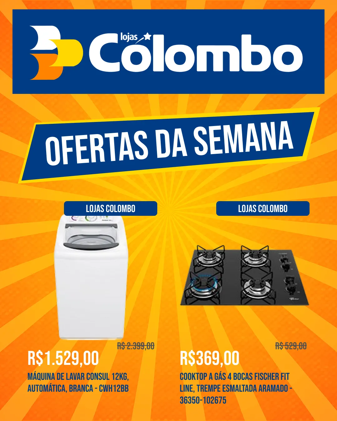 Encarte de  Lojas Colombo 28 de maio até 11 de junho 2026 - Pagina 1