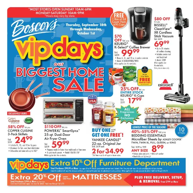 Weekly ad Boscov's Sales from September 21 to September 24 2025 - Page 1
