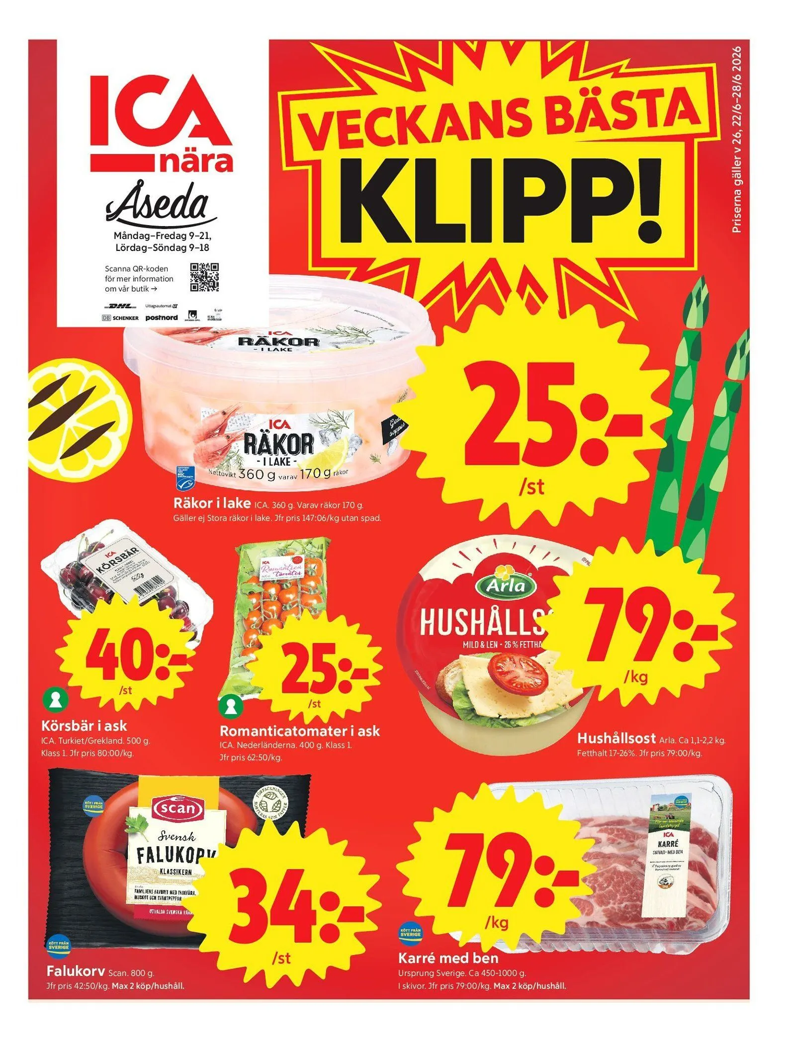 ICA erbjudanden från 22 juni till 28 juni 2026 - Reklamblad sidor 1