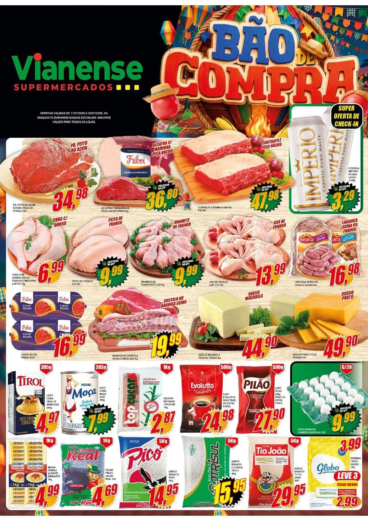 Encarte de Folhetos Vianense Supermercados 17 de julho até 23 de julho 2026 - Pagina 