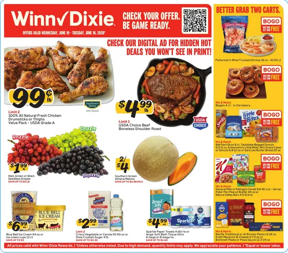 Weekly ad Winn Dixie Sales from June 10 to June 16 2026 - Page 1