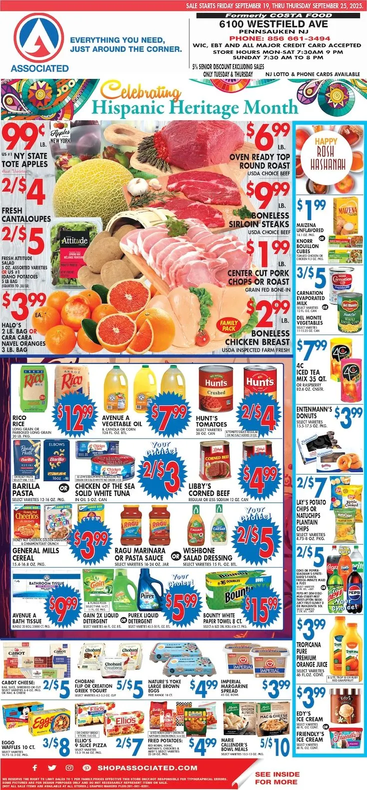 Weekly ad Associated Supermarkets Sales from September 19 to September 25 2025 - Page 1