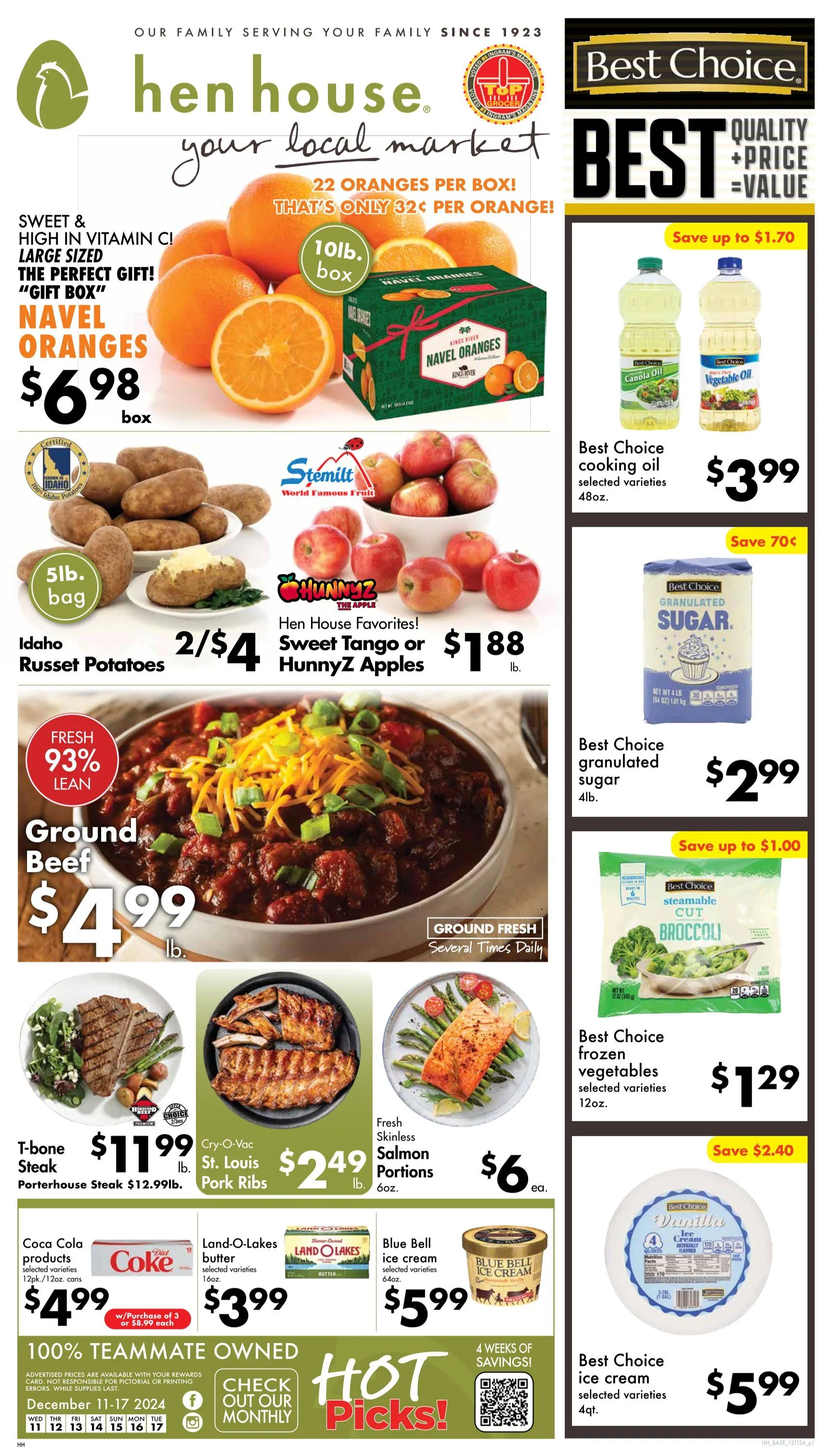 Weekly ad Hen House Weekly Ad from December 11 to December 17 2024 - Page 