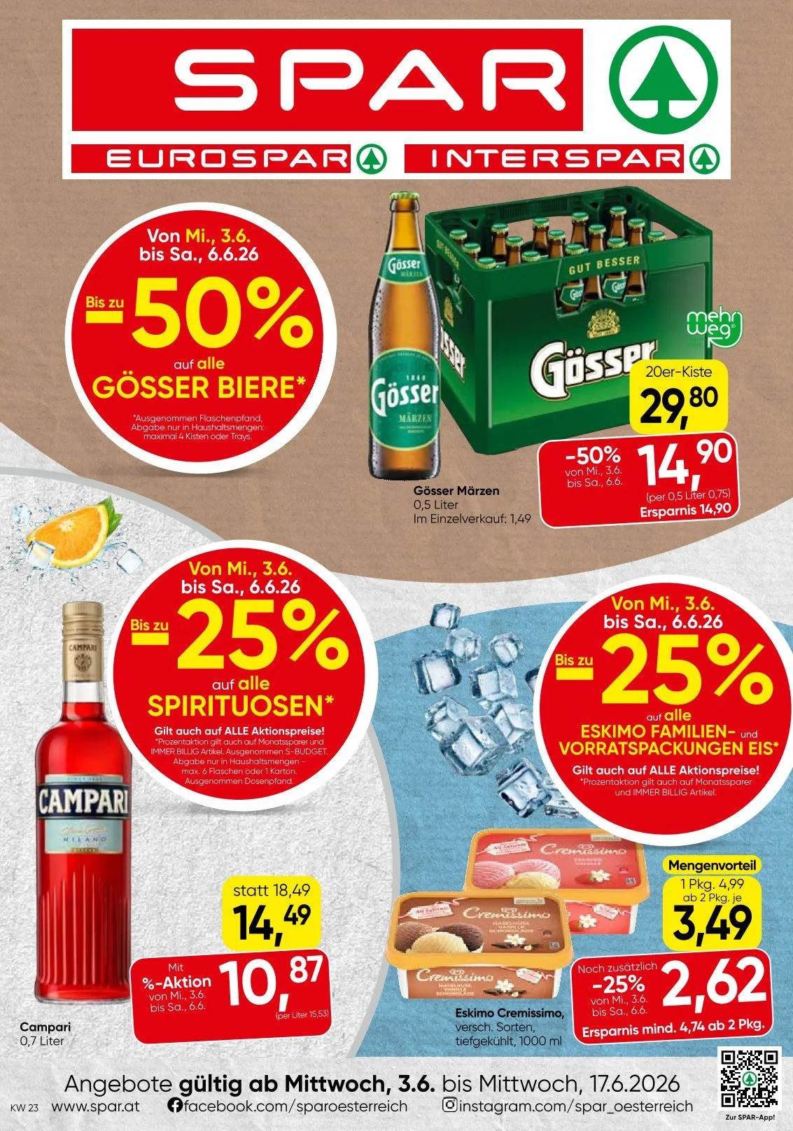  SPAR von 3. Juni bis 17. Juni 2026 - Flugblätt seite  1