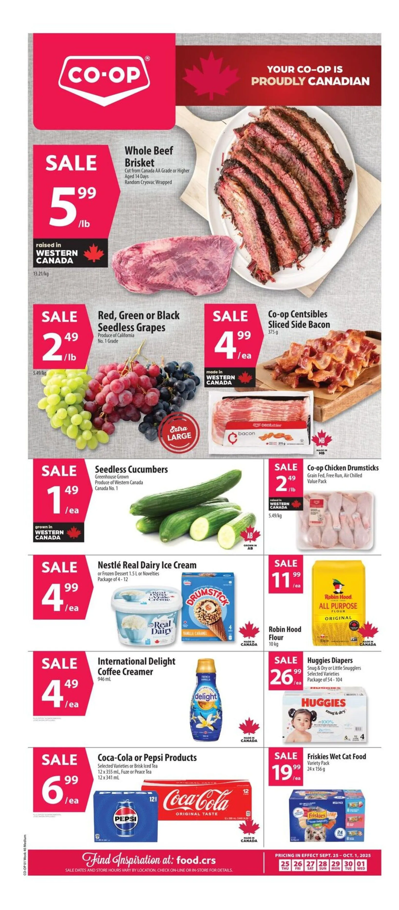Co-op Food Sales from September 25 to October 1 2025 - flyer page 1