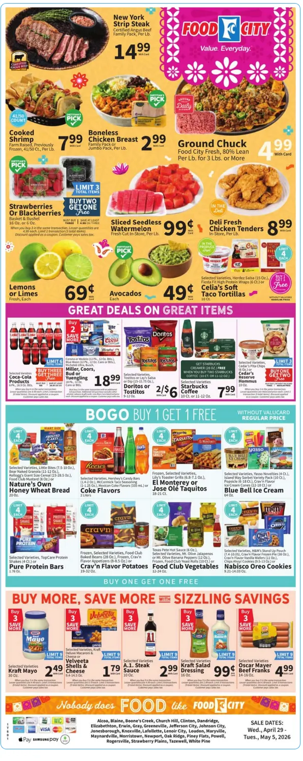 Food City Sales - April 29 May 5 2026