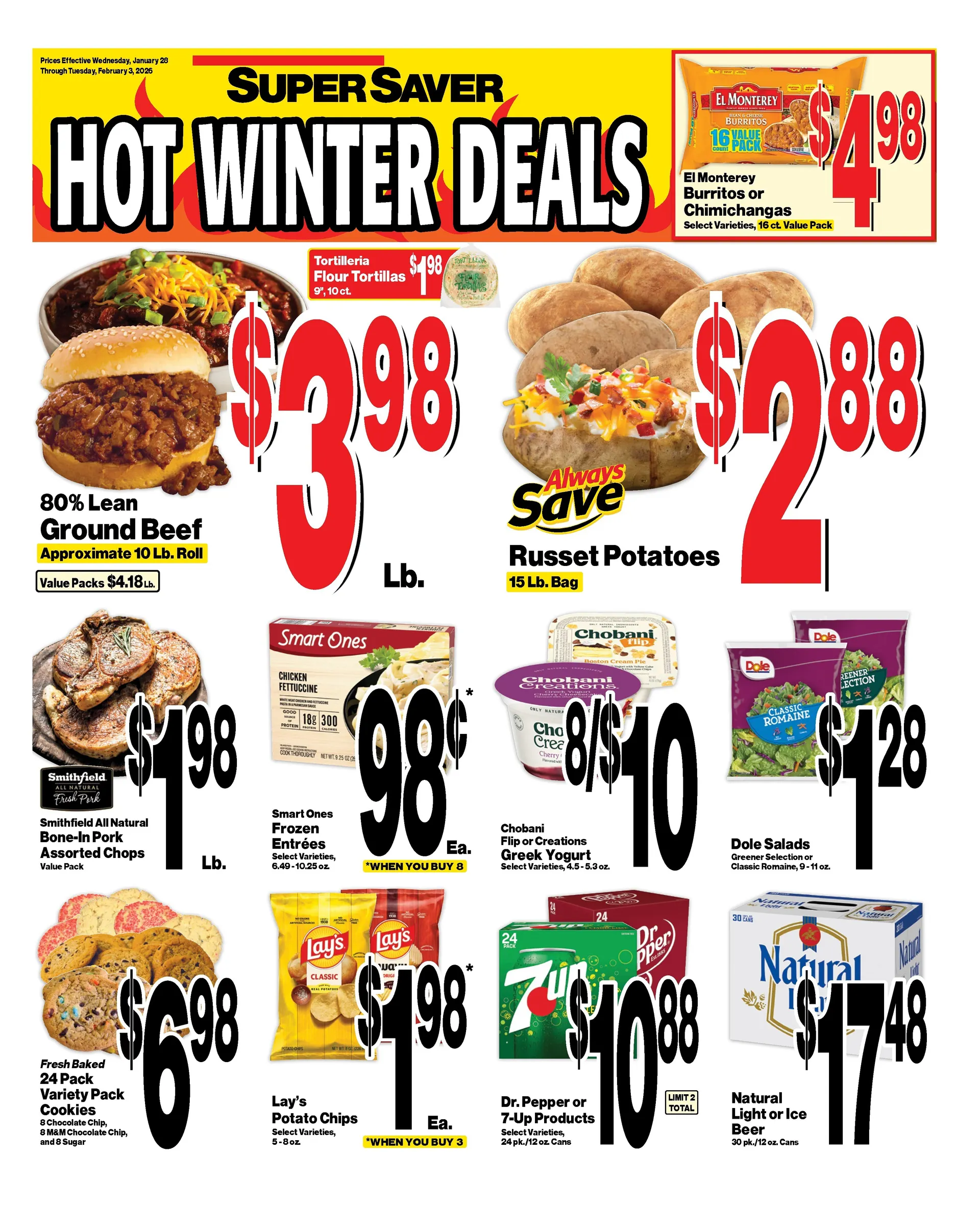 Weekly promotion Super Saver Sales spanning from January 28 to February 2 2026 - Page for Catalogue 365