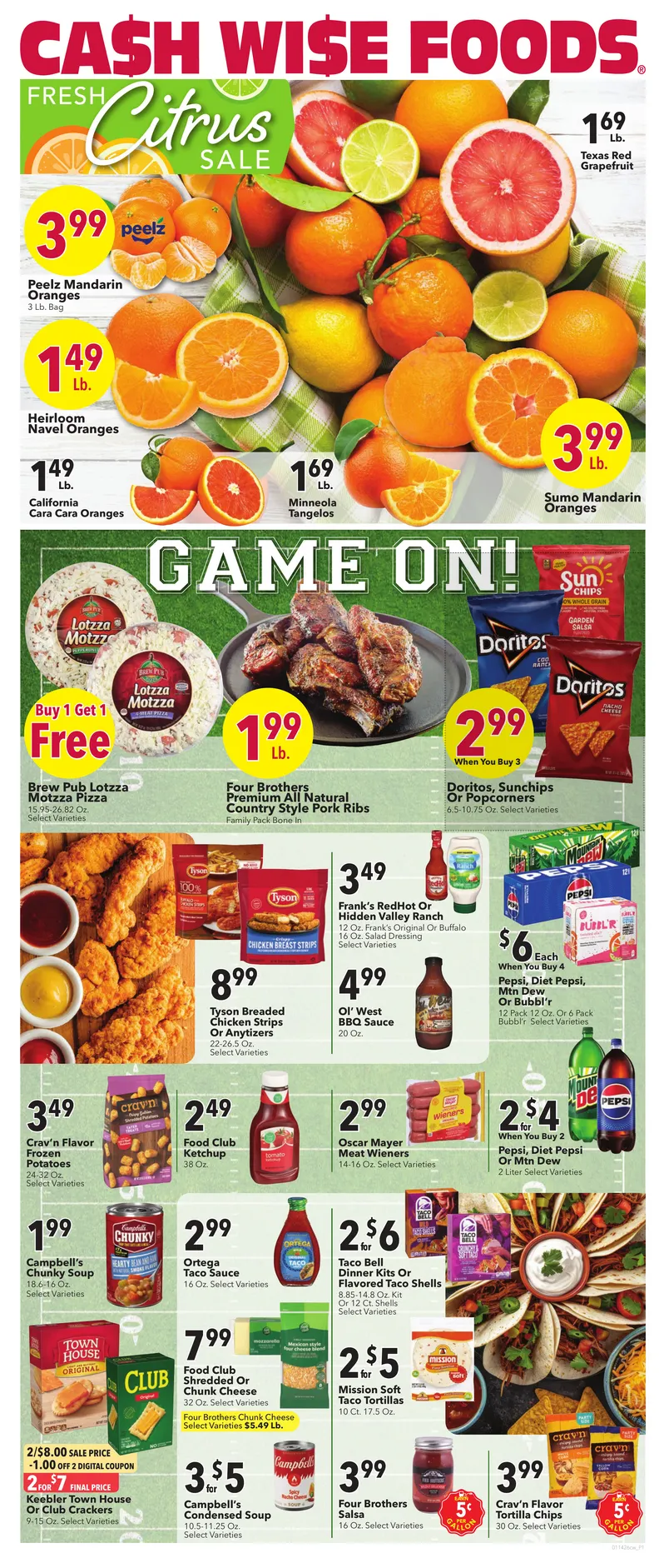 Weekly ad Cash Wise Sales from January 14 to January 20 2026 - Page 1