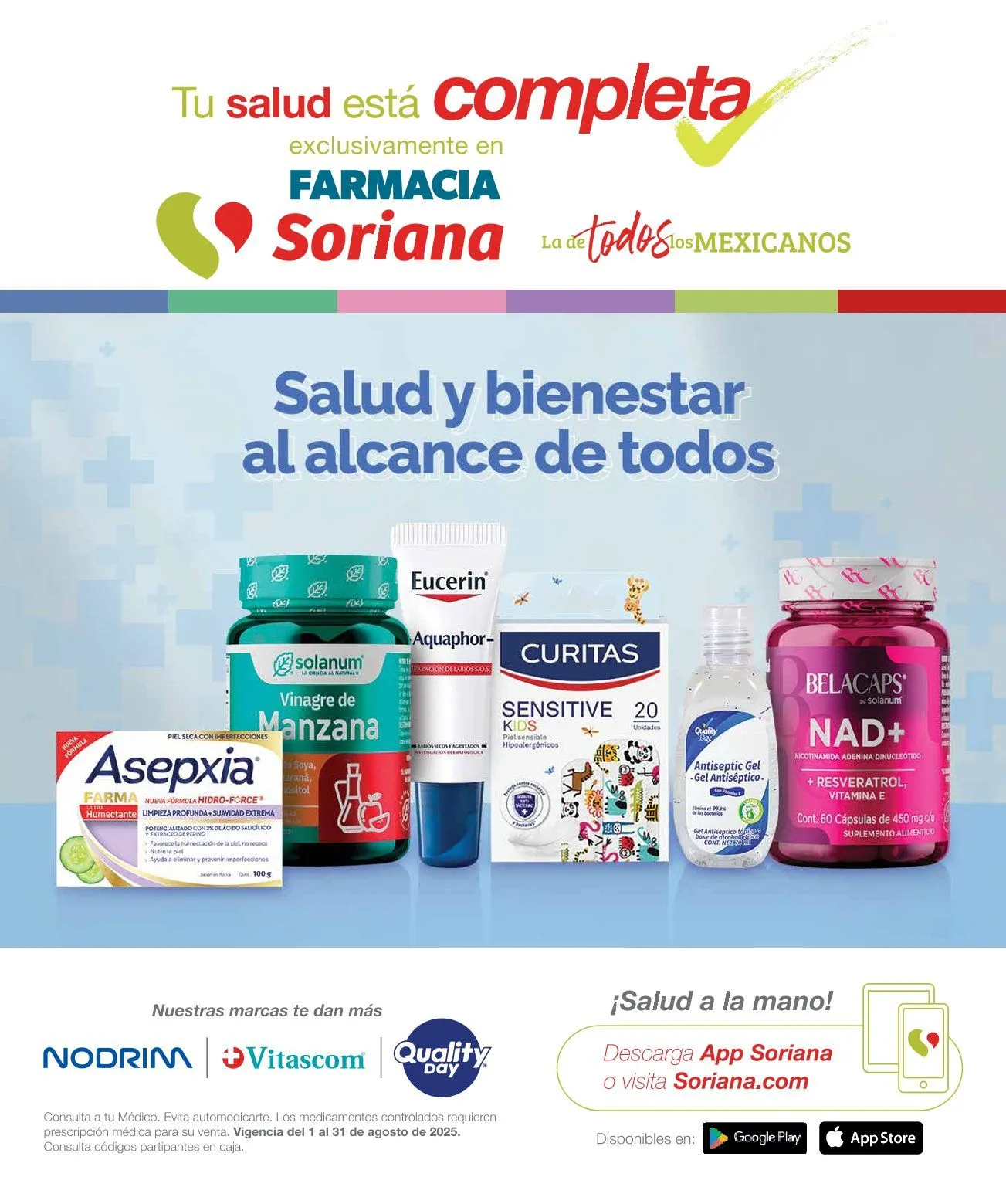 Catálogo de Soriana Ofertas Farmacia del Mes 1 de agosto al 31 de agosto 2025 - Pagina 1