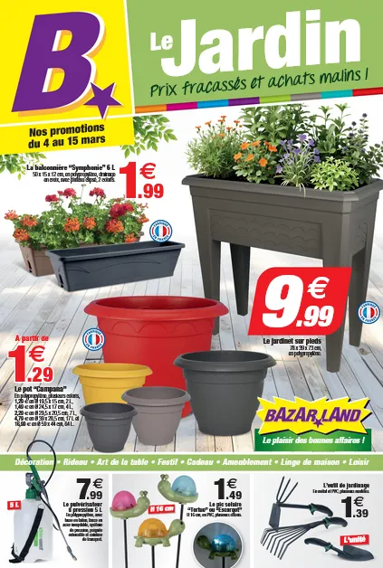 Catalogues Bazarland du 4 mars au 15 mars 2026 - Catalogue page 1