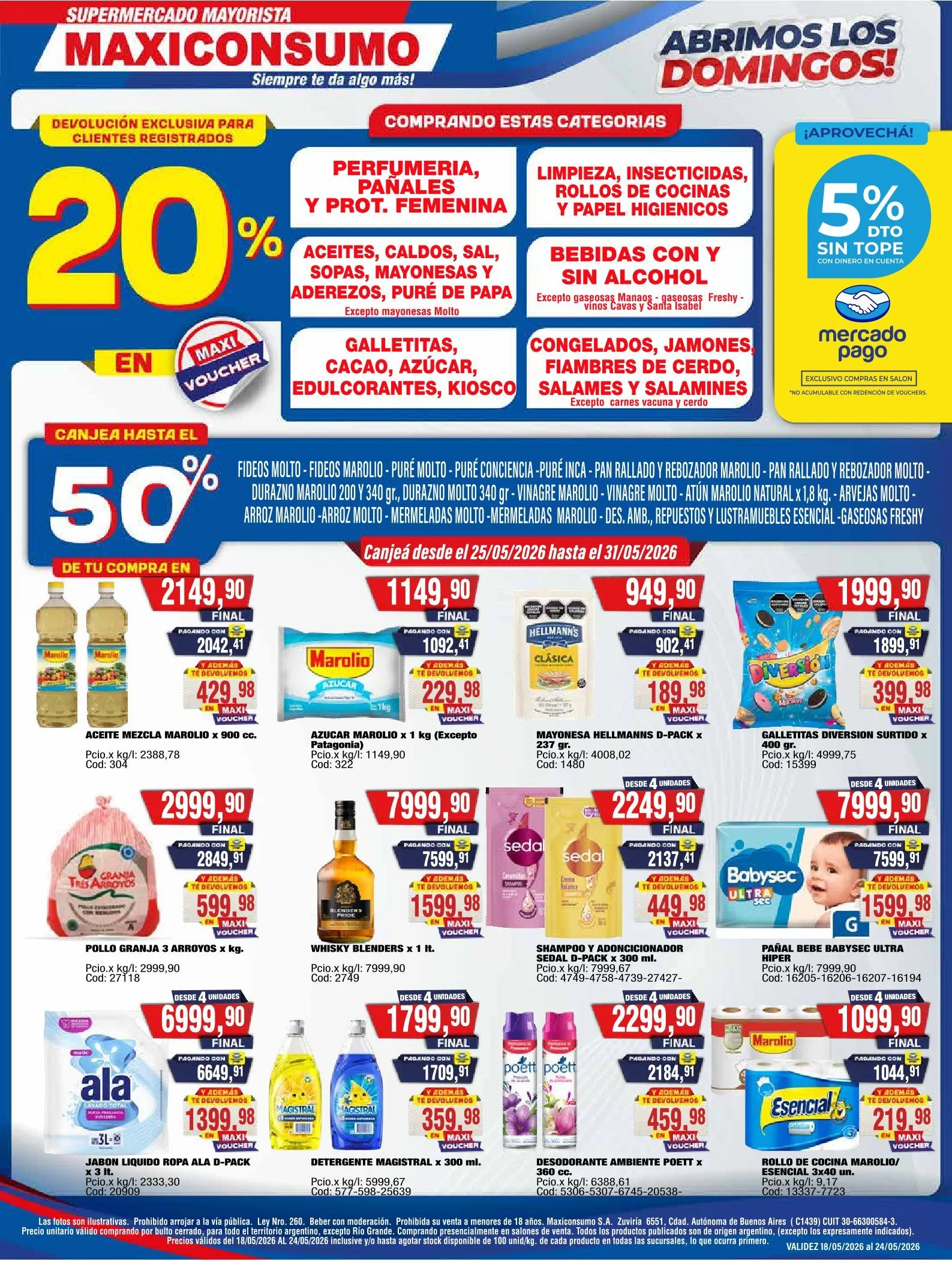 Ofertas de Maxiconsumo Ofertas 18 de mayo al 24 de mayo 2026 - Página 1 del catálogo