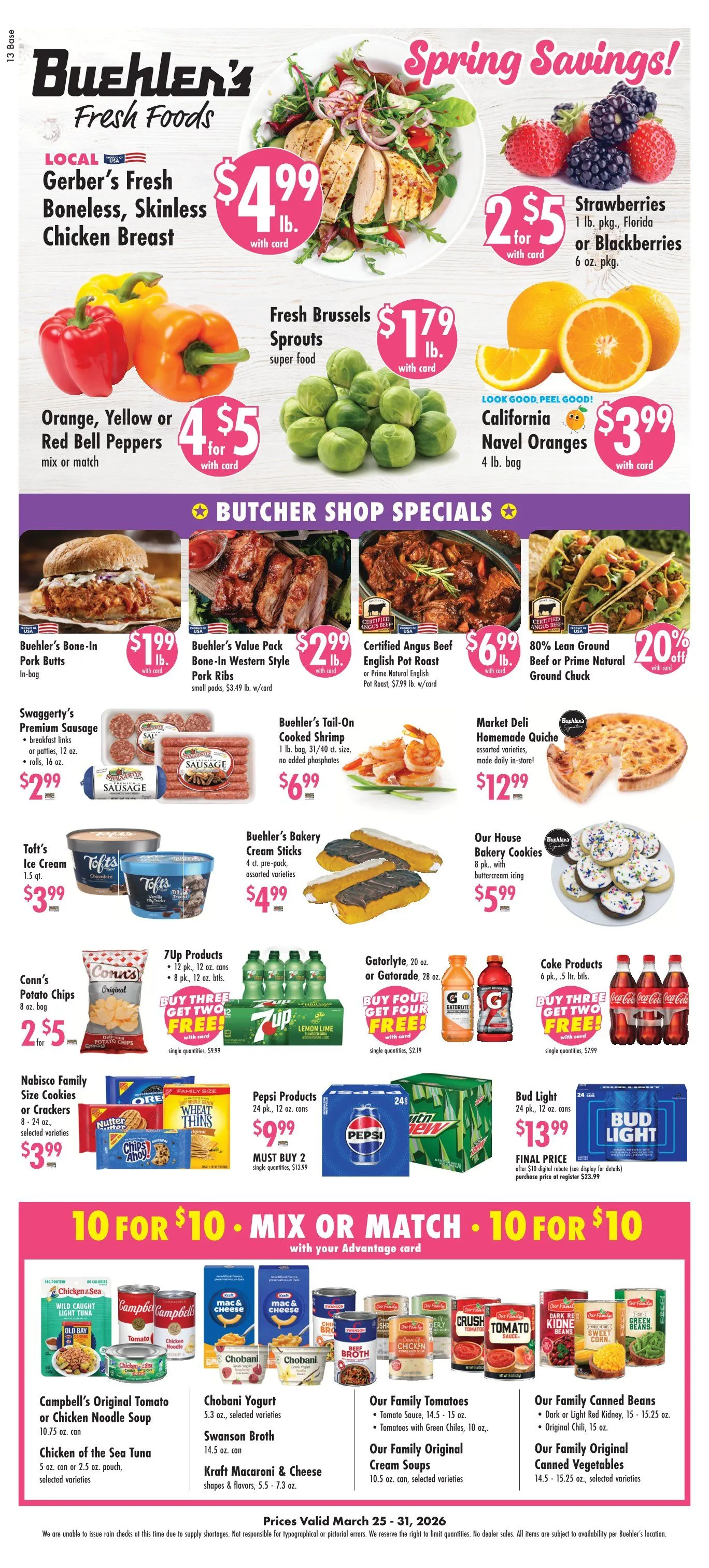 Weekly ad Buehler's Fresh Foods Sales from March 25 to March 31 2026 - Page 1