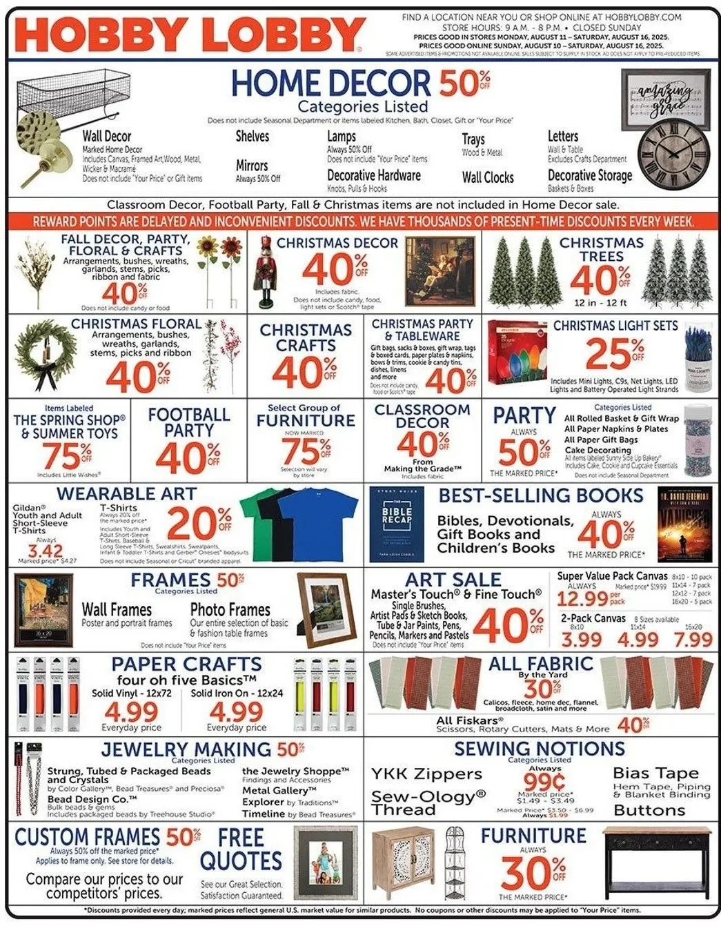 Weekly ad Hobby Lobby weekly ads from August 11 to August 16 2025 - Page 