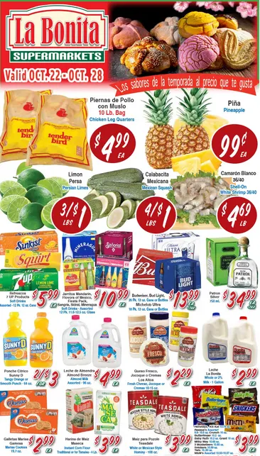 Weekly ad La Bonita Supermarkets Sales from October 22 to October 28 2025 - Page 1