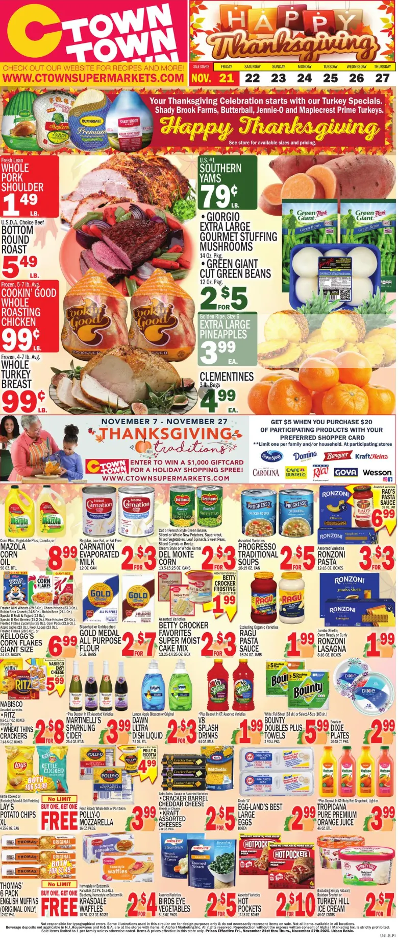 Weekly ad C-Town Sales  from November 21 to November 27 2025 - Page 1
