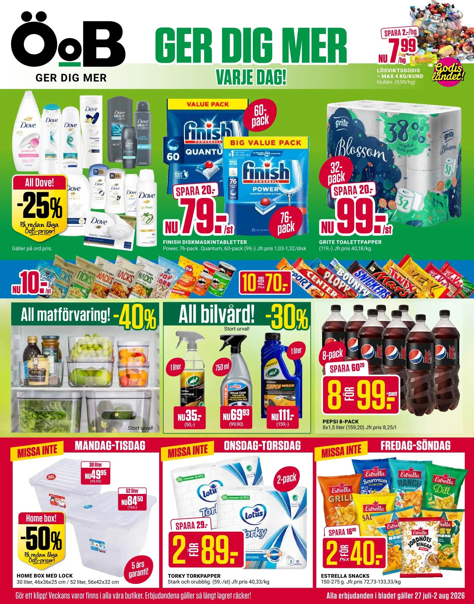 Senaste ÖoB  från 27 juli till 2 augusti 2026 - Reklamblad sidor 1