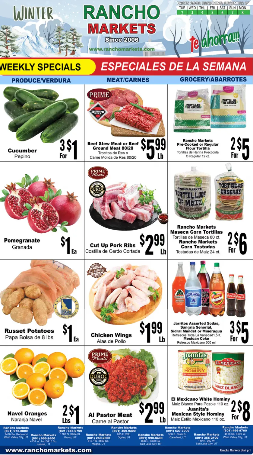 Weekly ad Rancho Markets Sales from December 2 to December 8 2025 - Page 