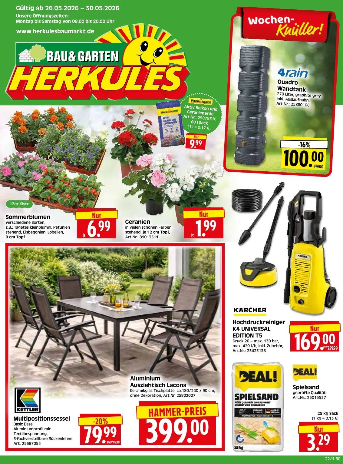 Herkules Baumarkt Angebote von 26. Mai bis 30. Mai 2026 - Prospekt seite 