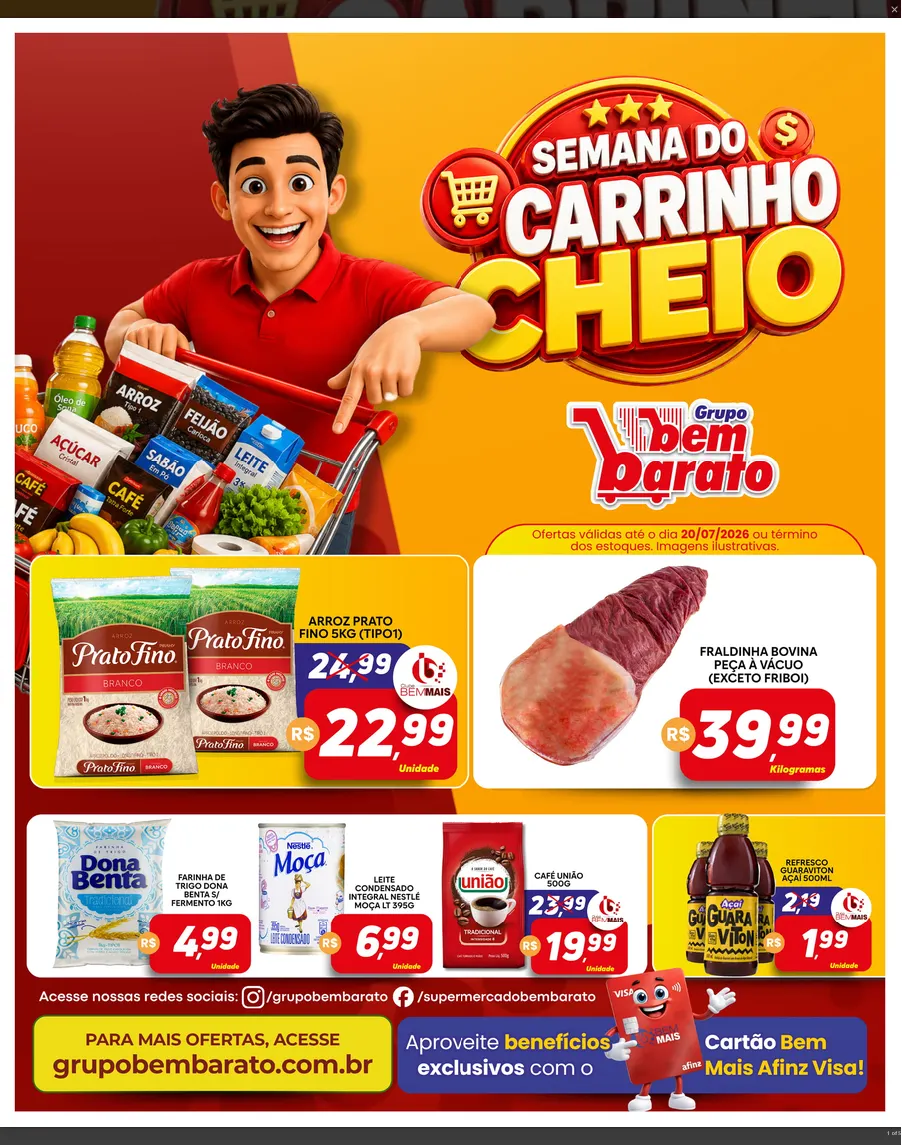 Encarte de Folhetos Bem Barato 17 de julho até 20 de julho 2026 - Pagina 1