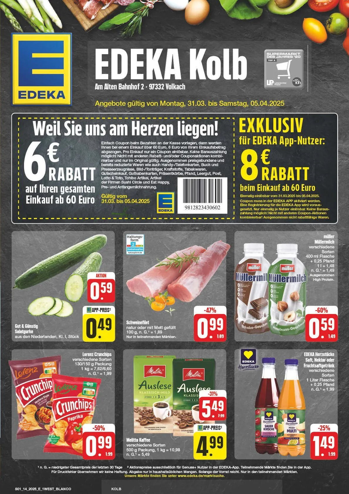 Edeka Prospekt von 31. März bis 5. April 2025 - Prospekt seite 1