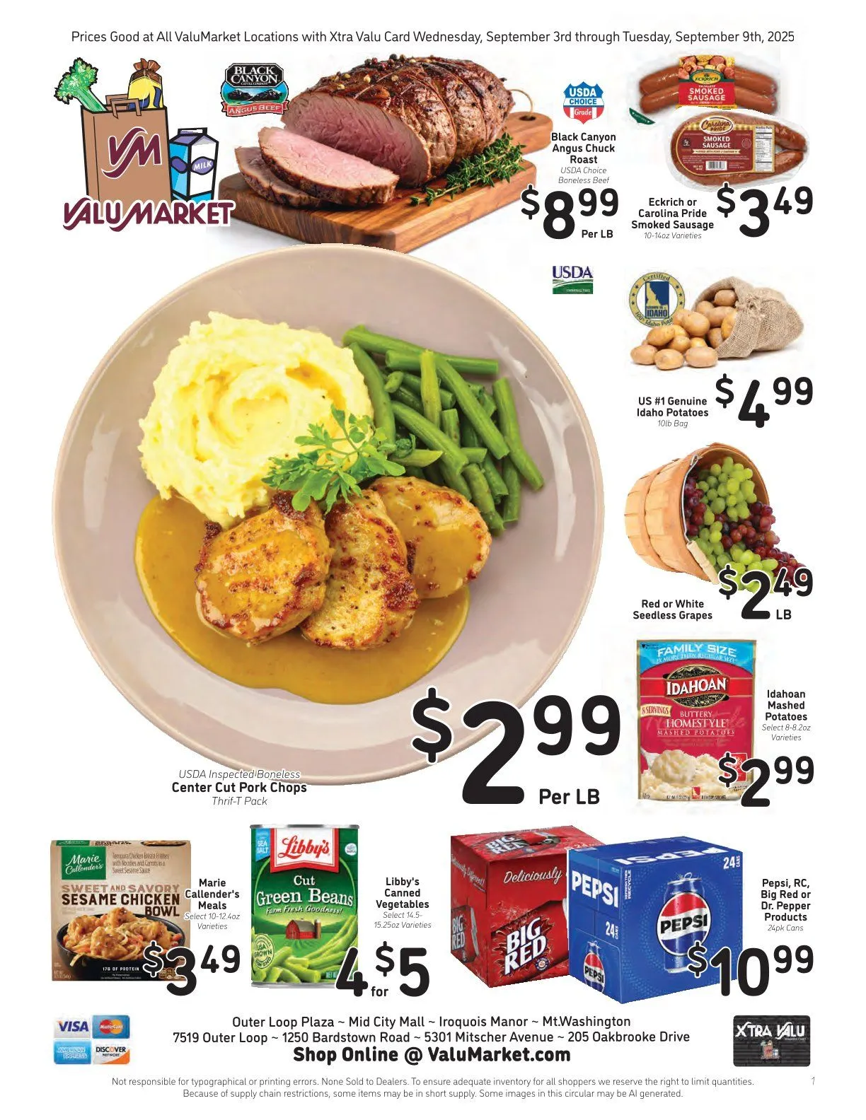Weekly ad ValuMarket Sales from September 3 to September 9 2025 - Page 1