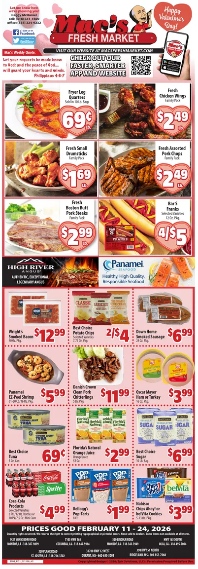 Weekly ad Mac's Freshmarket Sales from February 11 to February 24 2026 - Page 1