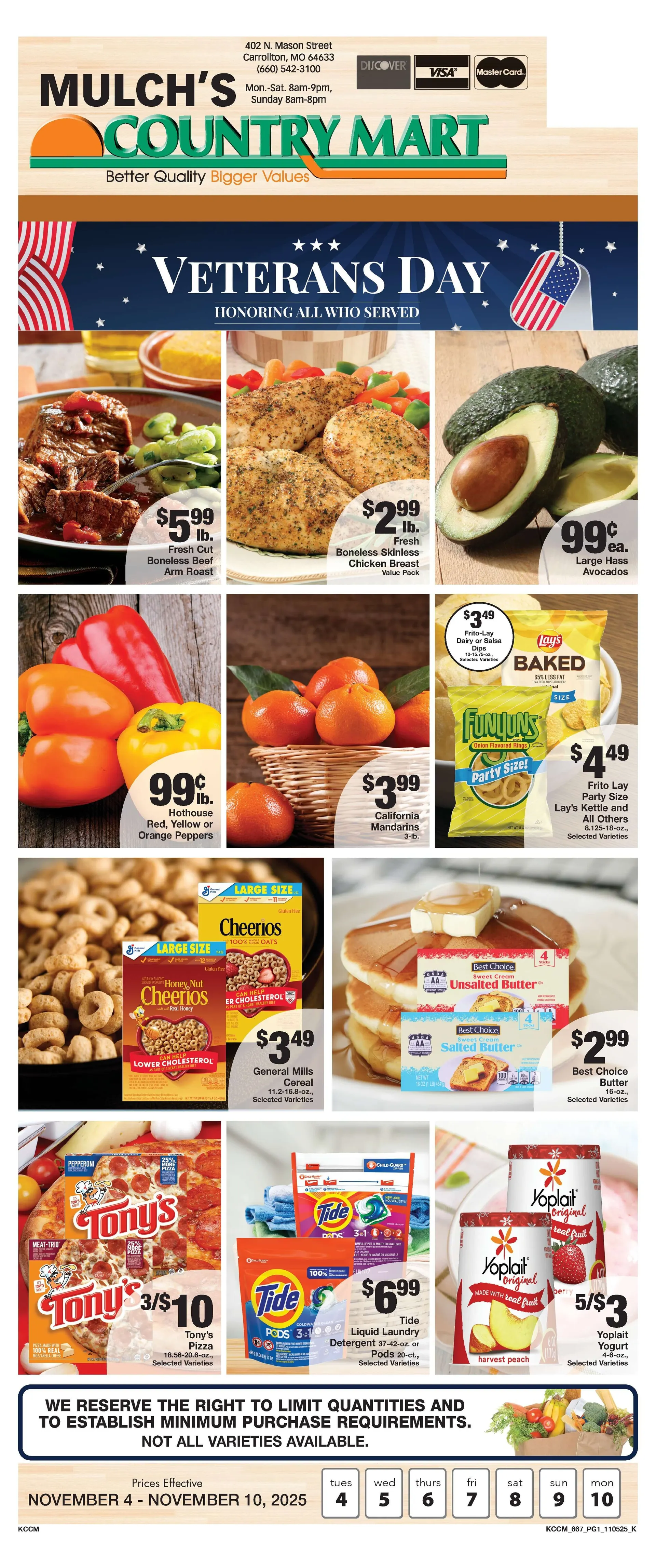 Weekly ad Country Mart Sales from November 7 to November 13 2025 - Page 1
