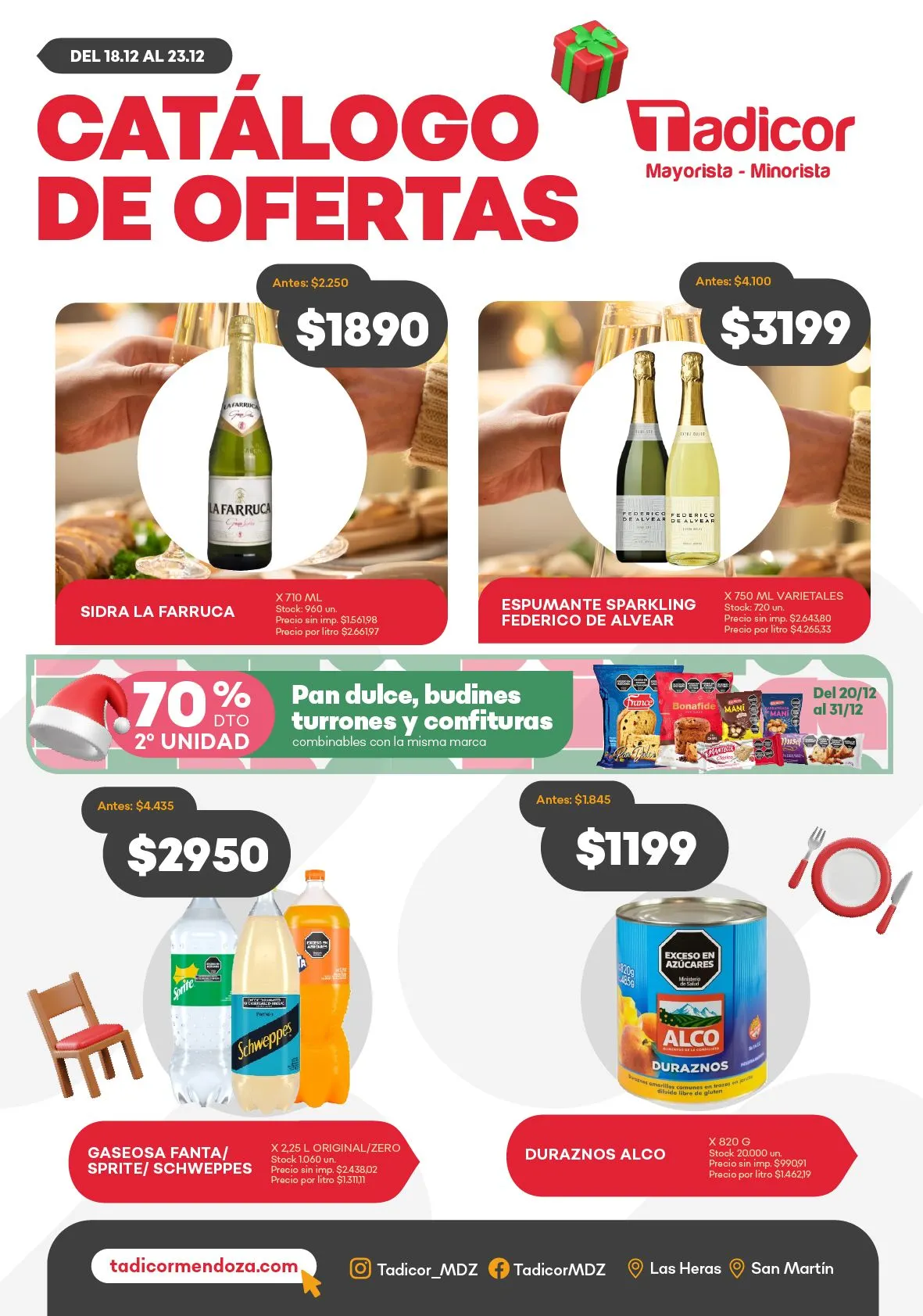 Ofertas de Supermercados Tadicor Ofertas 18 de diciembre al 24 de diciembre 2025 - Página 1 del catálogo