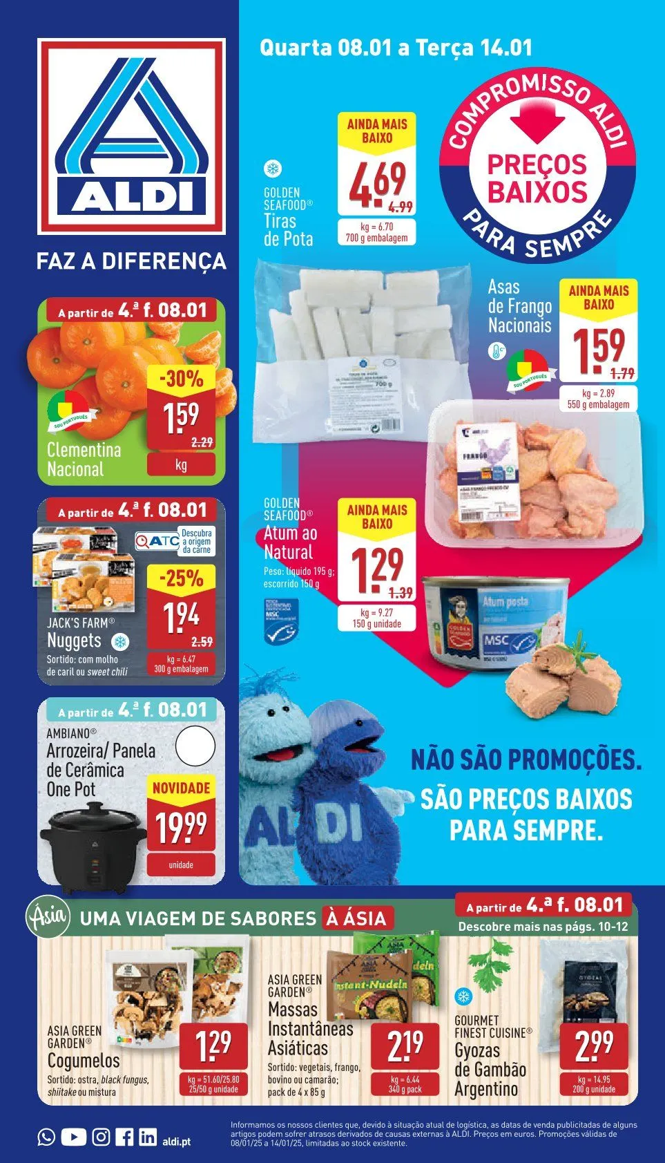 Folheto Aldi Ofertas de 8 de janeiro até 14 de janeiro 2025 - Pagina 1