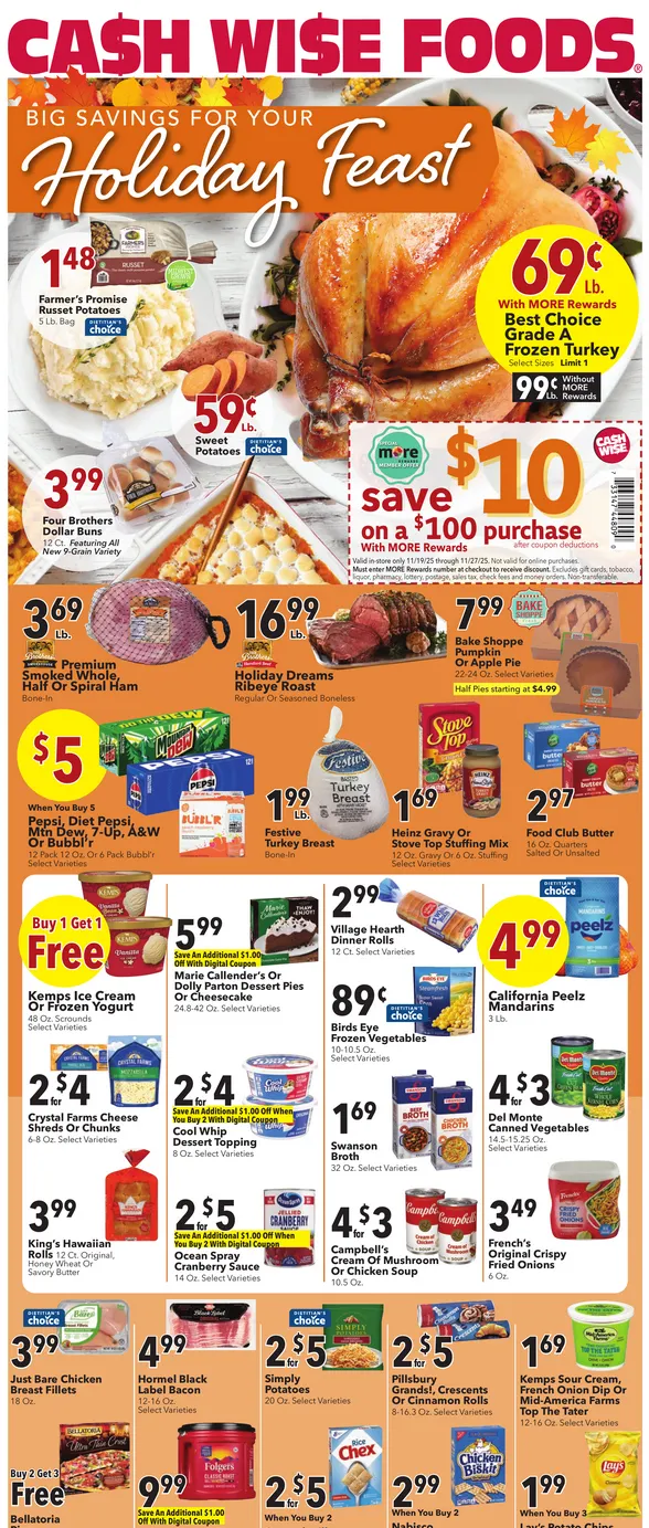Weekly ad Cash Wise Sales from November 19 to November 27 2025 - Page 1
