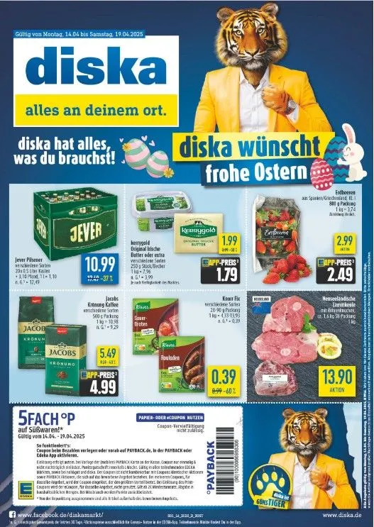 Diska Angebote von 14. April bis 19. April 2025 - Prospekt seite 1