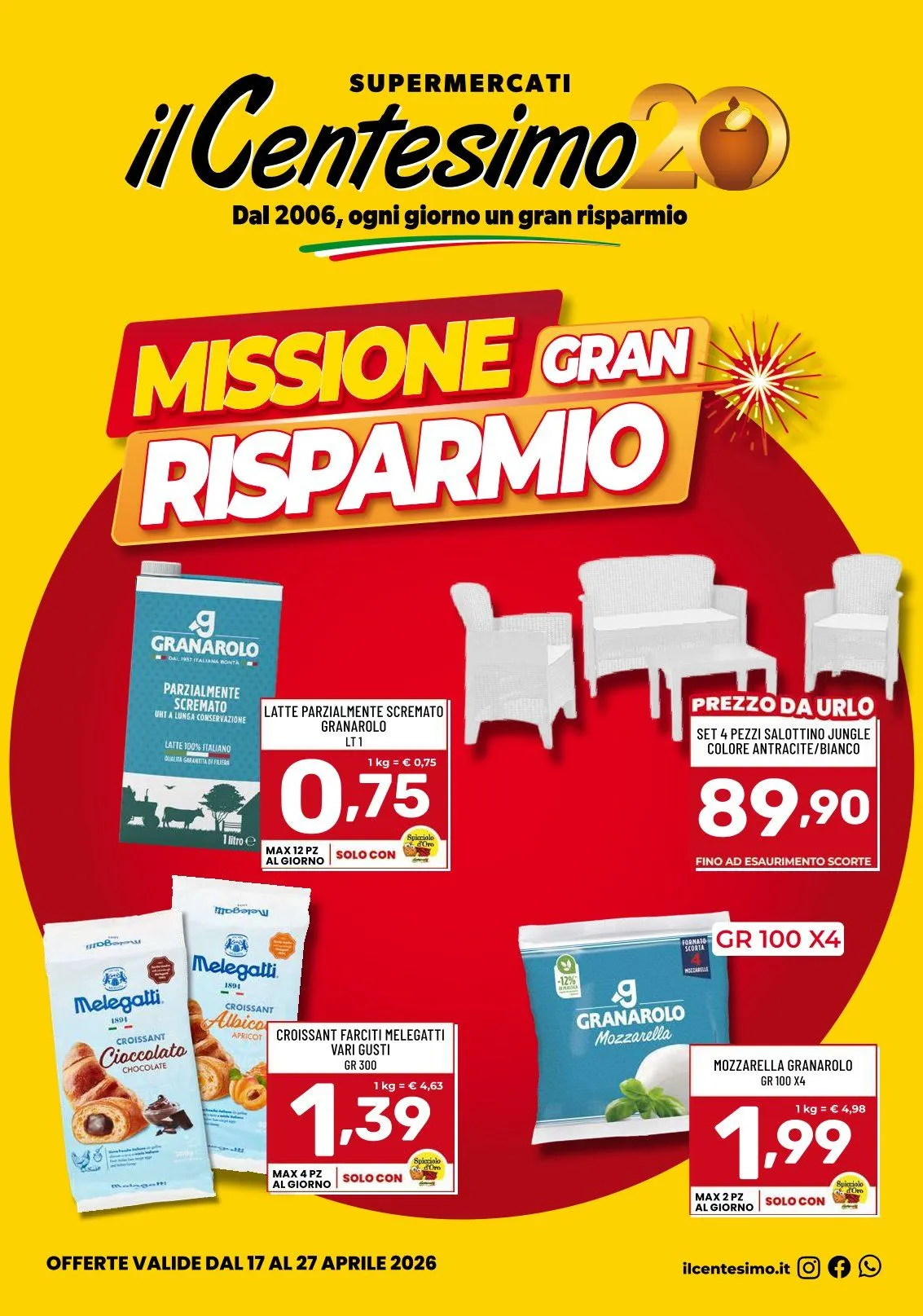 Volantini Il Centesimo da 17 aprile a 27 aprile di 2026 - Pagina del volantino 1