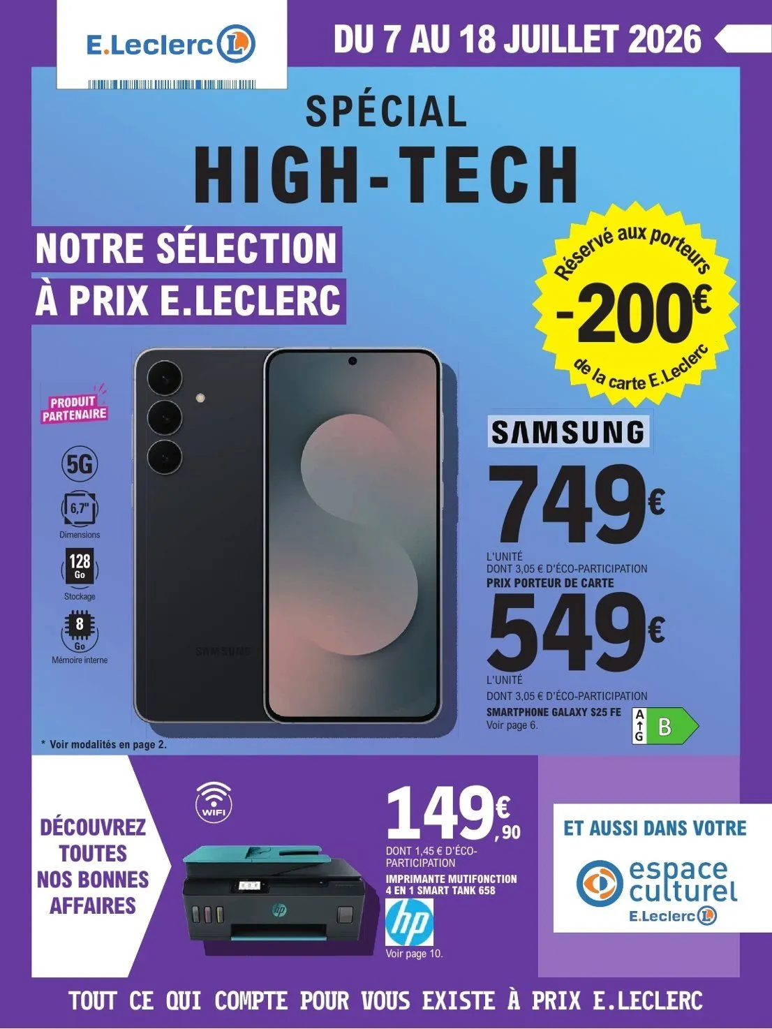 E.Leclerc Catalogue du 17 juillet au 18 juillet 2026 - Catalogue page 1