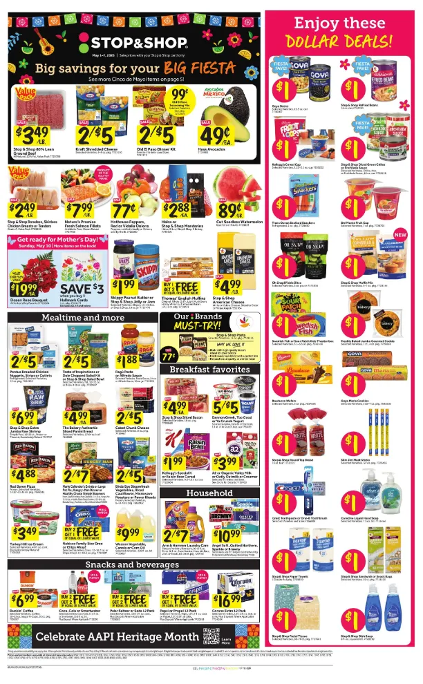 Weekly promotion Stop & Shop Sales spanning from May 1 to May 7 2026 - Page 1 for Catalogue 365