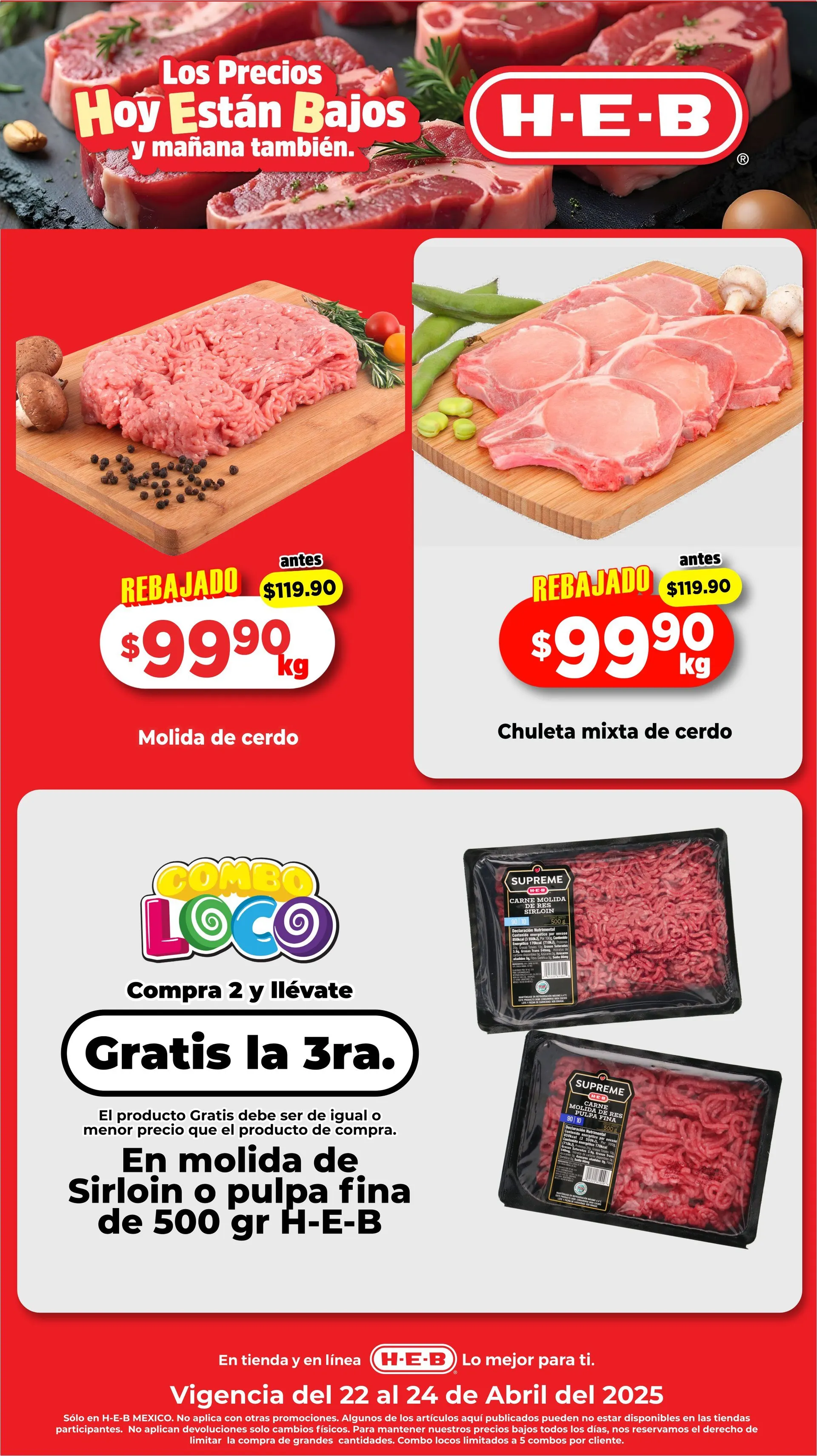 Catálogo de H-E-B Ofertas 22 de abril al 25 de abril 2025 - Pagina 1