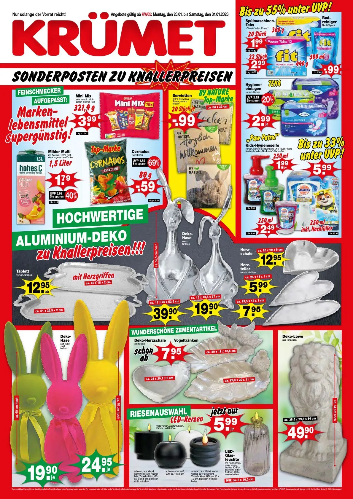 Krümet Sonderposten Prospekte von 26. Januar bis 31. Januar 2026 - Prospekt seite