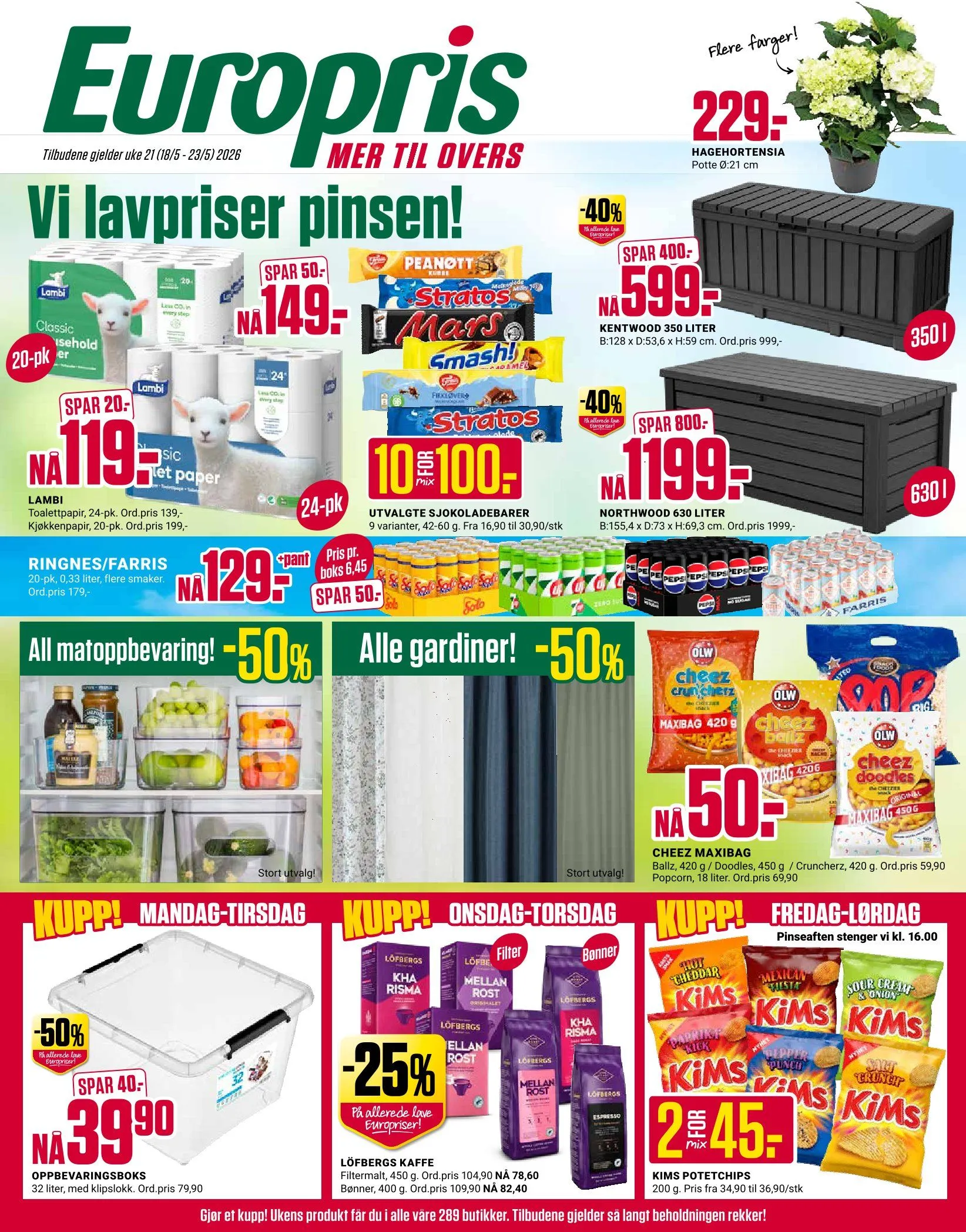 Europris-tilbudene fra 18. mai til 23. mai 2026 - kundeavisside 